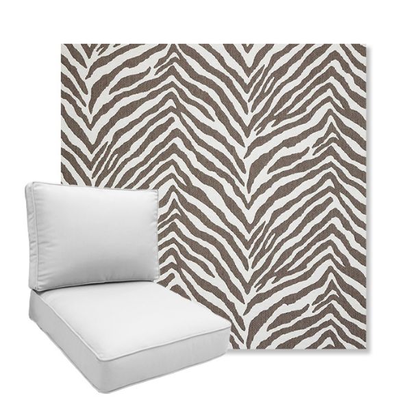 Picture of Namibia Grey | Boxed Deep Seating Patio Chair Cushion – Sunbrella© Fabric