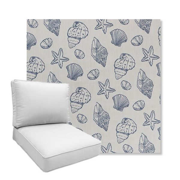 Picture of Nantucket Atlantis | Boxed Deep Seating Patio Chair Cushion – Sunbrella© Fabric