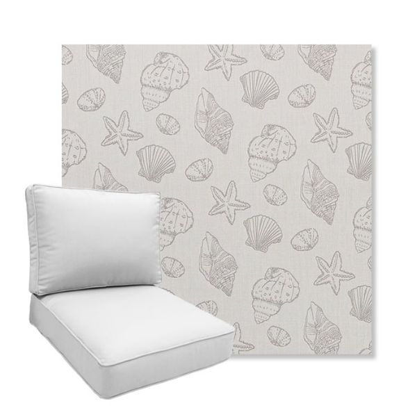 Picture of Nantucket Fossil | Boxed Deep Seating Patio Chair Cushion – Sunbrella© Fabric
