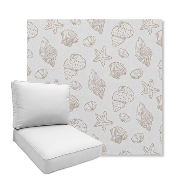 Picture of Nantucket Suntan | Boxed Deep Seating Patio Chair Cushion – Sunbrella© Fabric