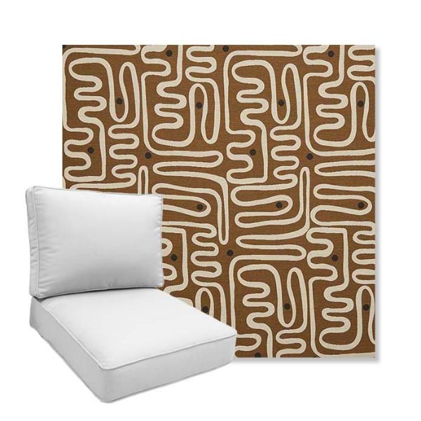 Picture of Nema Teak | Boxed Deep Seating Patio Chair Cushion – Sunbrella© Fabric