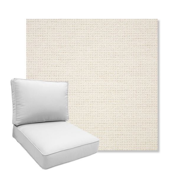 Picture of Nurture White | Boxed Deep Seating Patio Chair Cushion – Sunbrella© Fabric