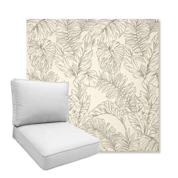 Picture of Palma Whitesand | Boxed Deep Seating Patio Chair Cushion – Sunbrella© Fabric