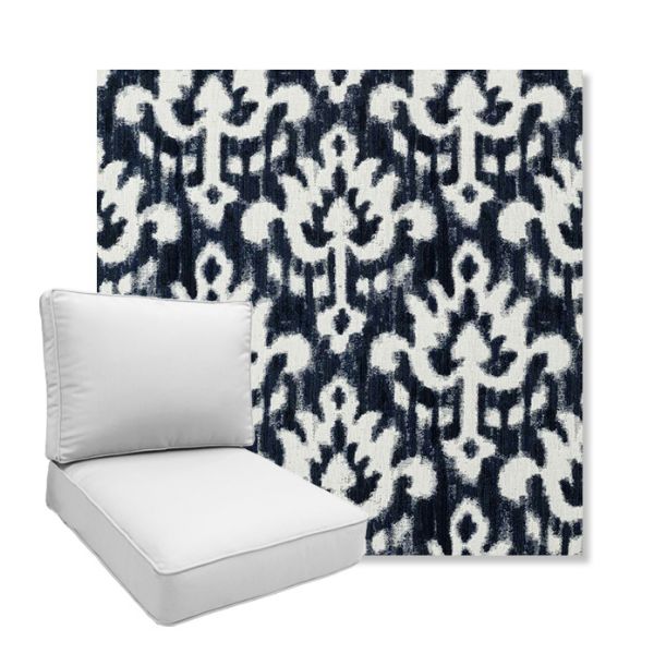 Picture of Patra Indigo | Boxed Deep Seating Patio Chair Cushion – Sunbrella© Fabric