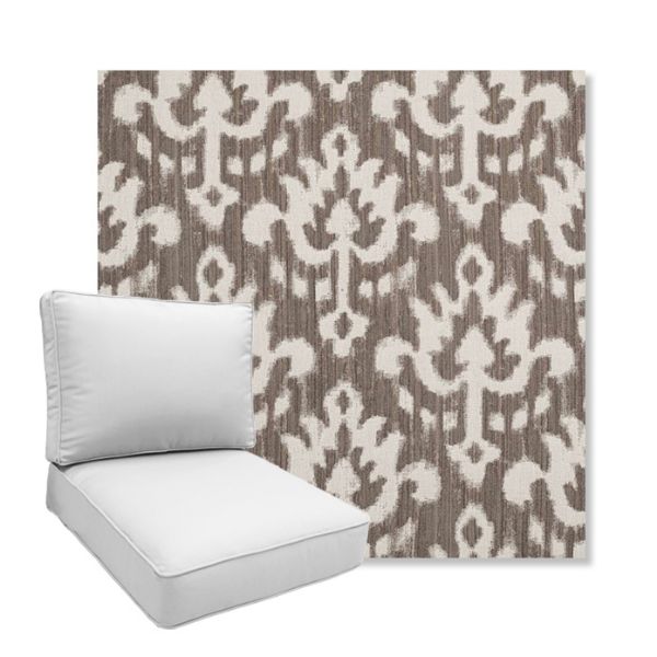 Picture of Patra Mushroom | Boxed Deep Seating Patio Chair Cushion – Sunbrella© Fabric