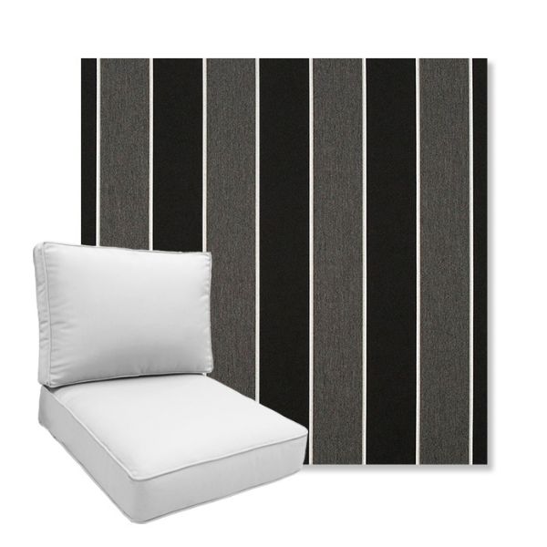 Picture of Peyton Granite | Boxed Deep Seating Patio Chair Cushion – Sunbrella© Fabric