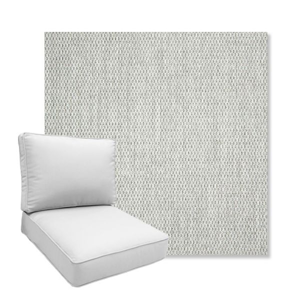 Picture of Pique Cloud | Boxed Deep Seating Patio Chair Cushion – Sunbrella© Fabric
