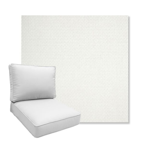 Picture of Pique Salt | Boxed Deep Seating Patio Chair Cushion – Sunbrella© Fabric