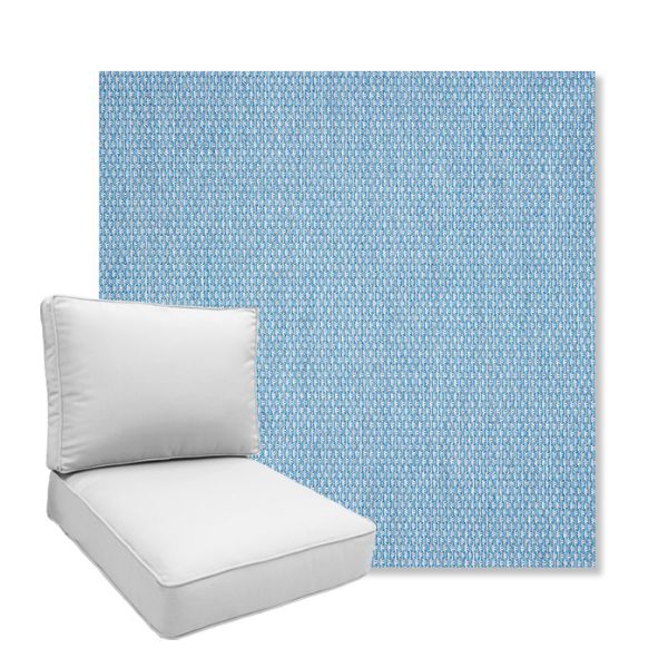 Picture of Pique Sky | Boxed Deep Seating Patio Chair Cushion – Sunbrella© Fabric