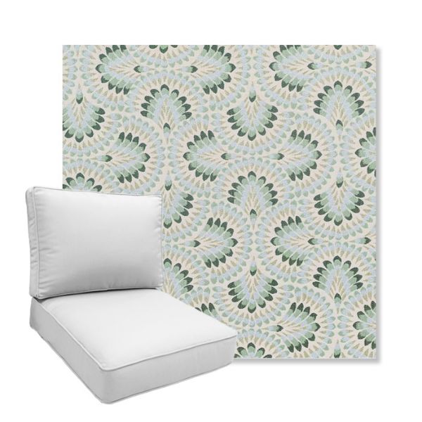 Picture of Plume Spring | Boxed Deep Seating Patio Chair Cushion – Sunbrella© Fabric