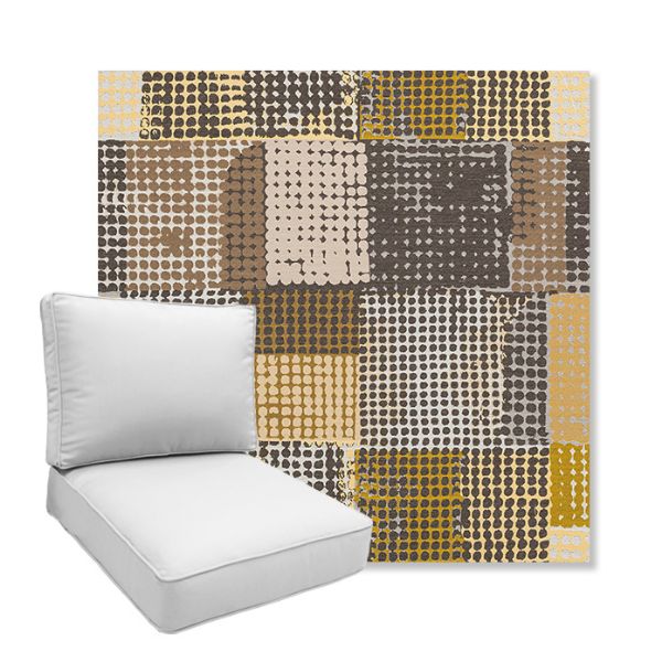 Picture of Pop Corn | Boxed Deep Seating Patio Chair Cushion – Sunbrella© Fabric