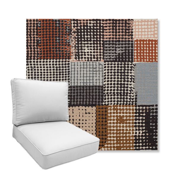 Picture of Pop Punchcard | Boxed Deep Seating Patio Chair Cushion – Sunbrella© Fabric