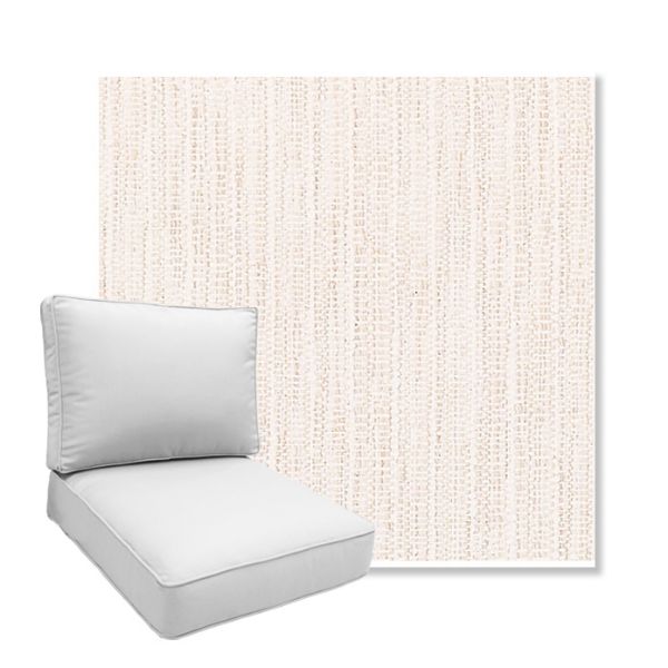 Picture of Poros Eggshell | Boxed Deep Seating Patio Chair Cushion – Sunbrella© Fabric