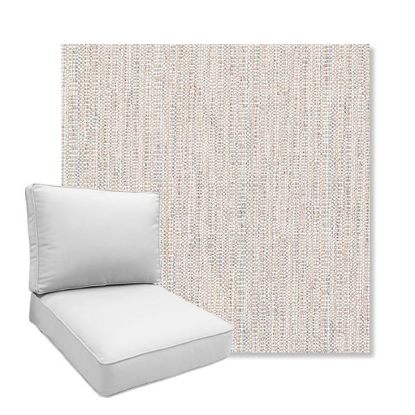 Picture of Poros Sky | Boxed Deep Seating Patio Chair Cushion – Sunbrella© Fabric