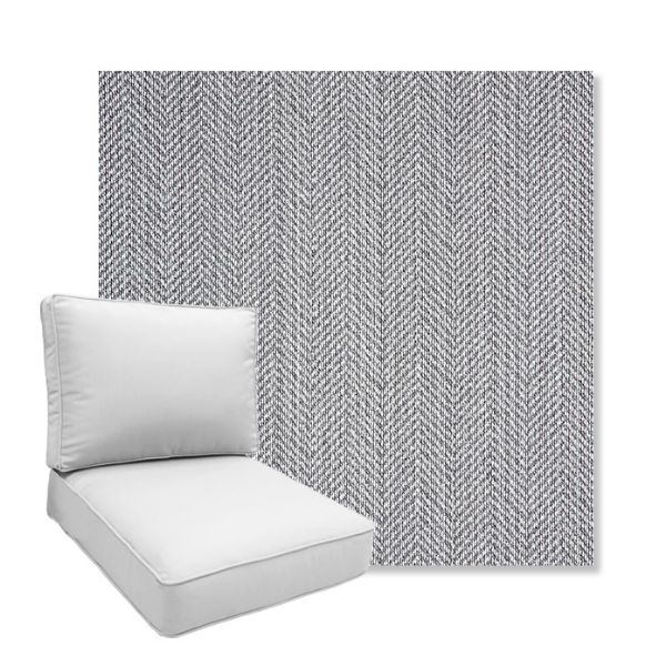 Picture of Posh Graphite | Boxed Deep Seating Patio Chair Cushion – Sunbrella© Fabric