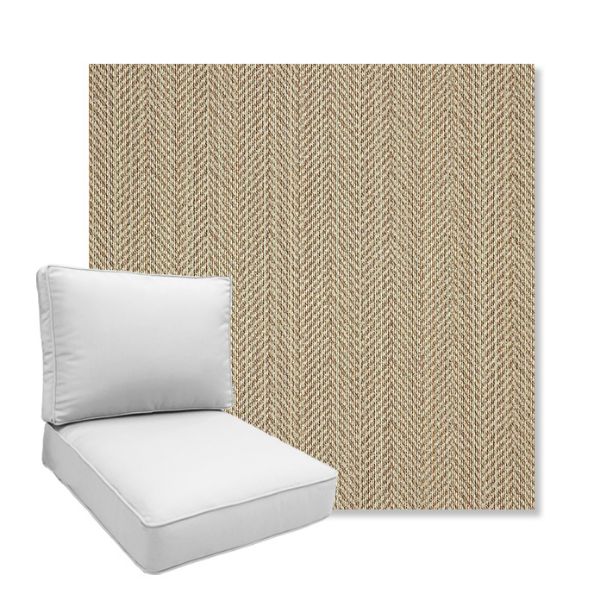 Picture of Posh Lichen | Boxed Deep Seating Patio Chair Cushion – Sunbrella© Fabric