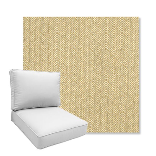 Picture of Posh Oat | Boxed Deep Seating Patio Chair Cushion – Sunbrella© Fabric