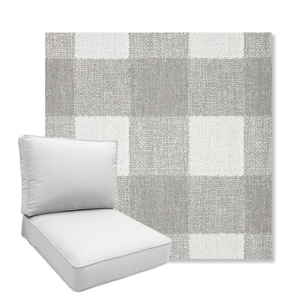 Picture of Preso Pebble | Boxed Deep Seating Patio Chair Cushion – Sunbrella© Fabric