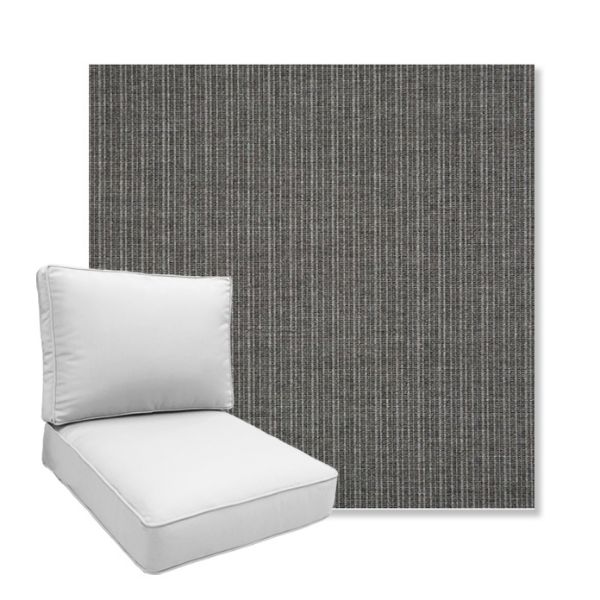 Picture of Proven Charcoal | Boxed Deep Seating Patio Chair Cushion – Sunbrella© Fabric