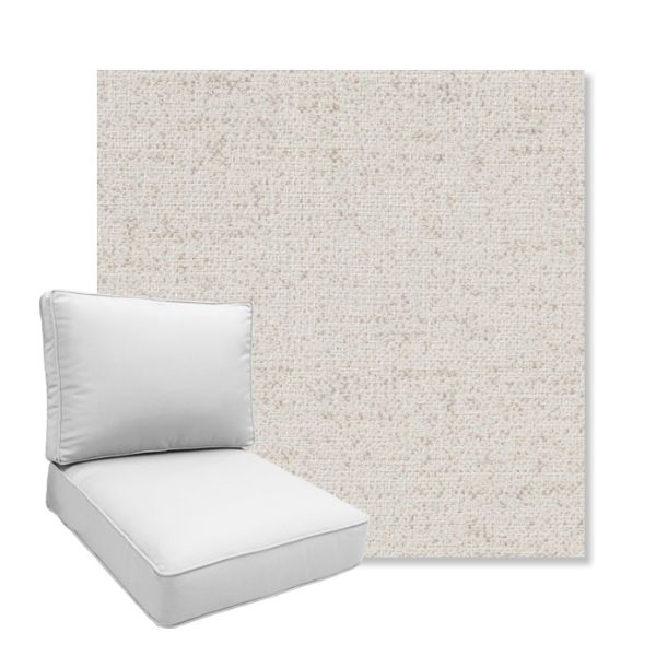 Picture of Rafi Pearl | Boxed Deep Seating Patio Chair Cushion – Sunbrella© Fabric