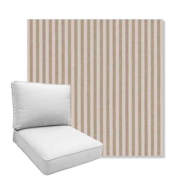 Picture of Refresh Dune | Boxed Deep Seating Patio Chair Cushion – Sunbrella© Fabric