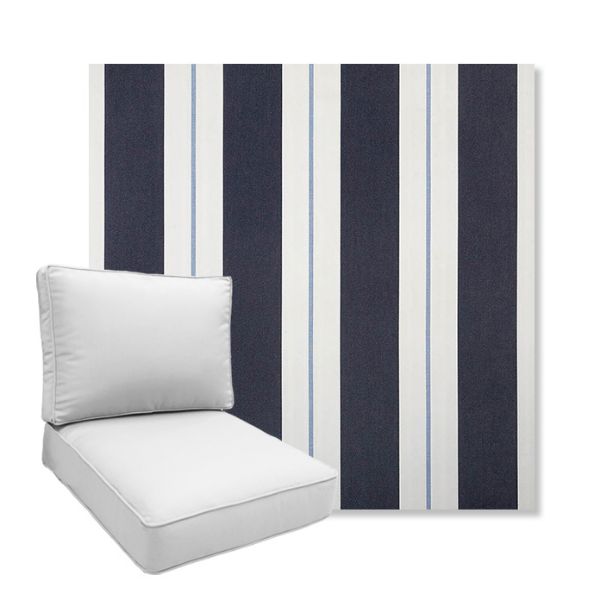Picture of Relate Harbor | Boxed Deep Seating Patio Chair Cushion – Sunbrella© Fabric