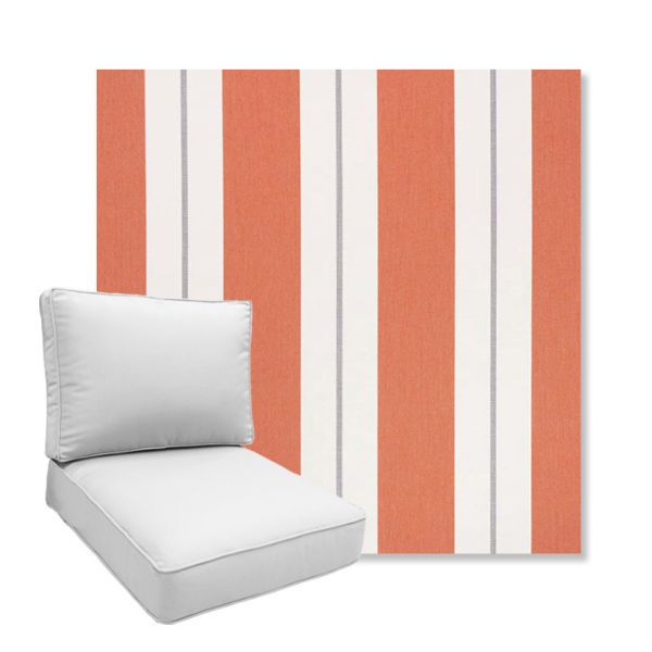 Picture of Relate Persimmon | Boxed Deep Seating Patio Chair Cushion – Sunbrella© Fabric