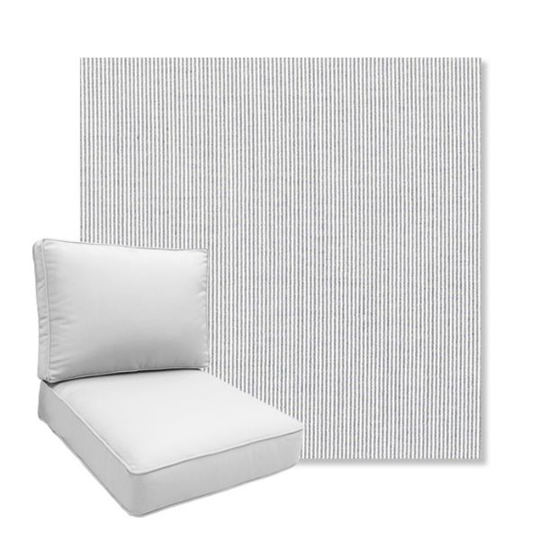 Picture of Replay Sea | Boxed Deep Seating Patio Chair Cushion – Sunbrella© Fabric