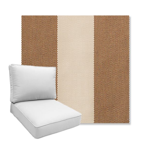 Picture of Rothko Latte | Boxed Deep Seating Patio Chair Cushion – Sunbrella© Fabric