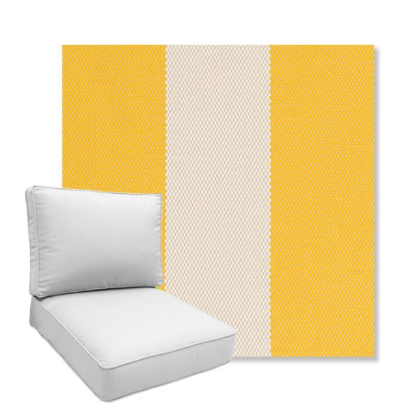 Picture of Rothko Lemonade | Boxed Deep Seating Patio Chair Cushion – Sunbrella© Fabric