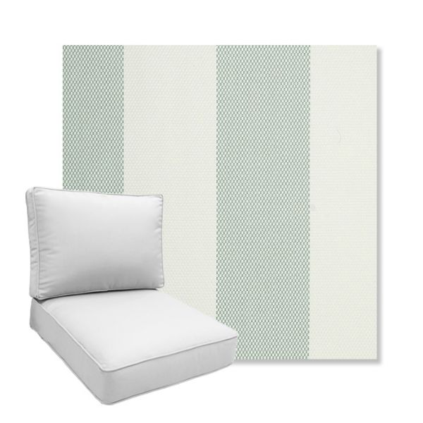 Picture of Rothko Seahorse | Boxed Deep Seating Patio Chair Cushion – Sunbrella© Fabric