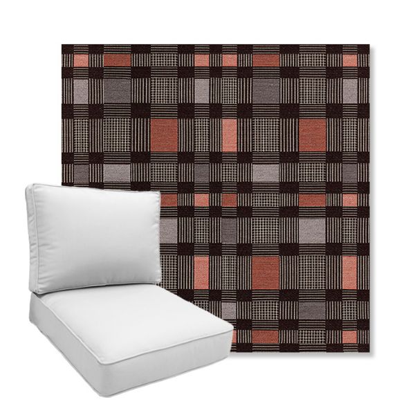 Picture of Rubix Huckleberry | Boxed Deep Seating Patio Chair Cushion – Sunbrella© Fabric