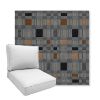 Picture of Rubix Vintage Denim | Boxed Deep Seating Patio Chair Cushion – Sunbrella© Fabric