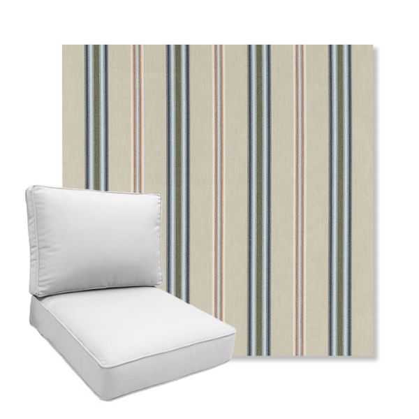 Picture of Saltillo Sagebrush | Boxed Deep Seating Patio Chair Cushion – Sunbrella© Fabric