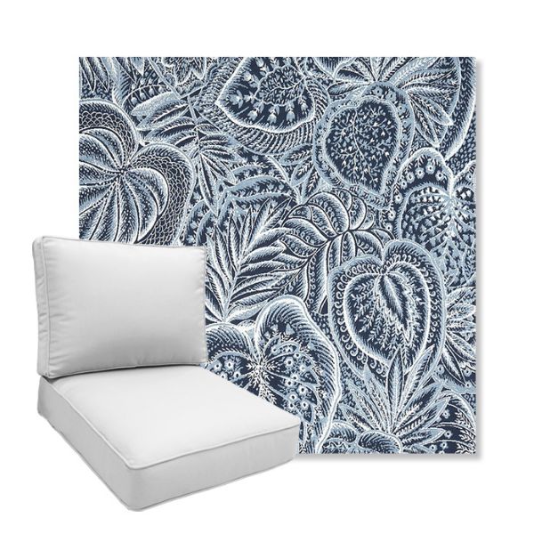 Picture of Sensibility Harbor | Boxed Deep Seating Patio Chair Cushion – Sunbrella© Fabric