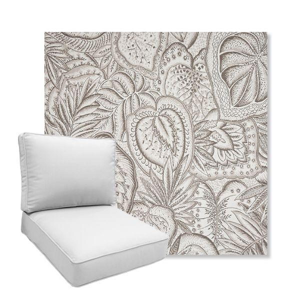 Picture of Sensibility Linen | Boxed Deep Seating Patio Chair Cushion – Sunbrella© Fabric