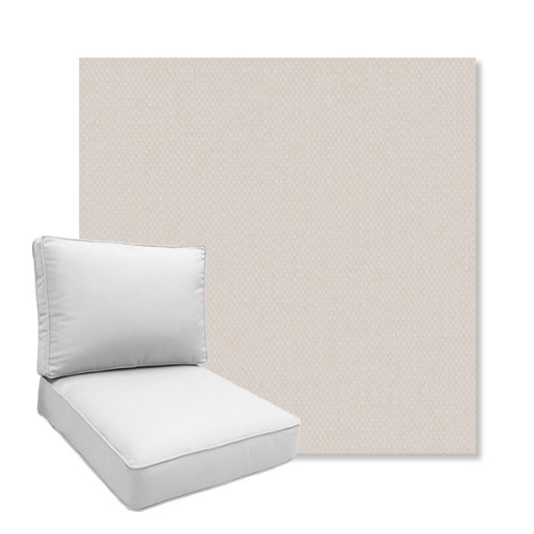 Picture of Shelter White | Boxed Deep Seating Patio Chair Cushion – Sunbrella© Fabric