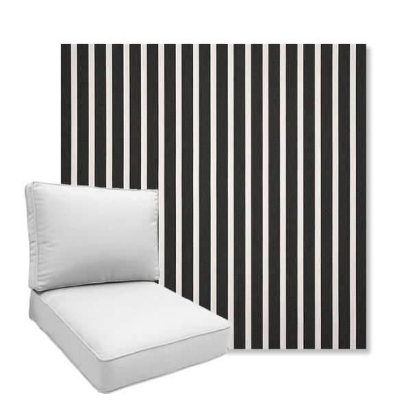 Picture of Shore Classic | Boxed Deep Seating Patio Chair Cushion – Sunbrella© Fabric