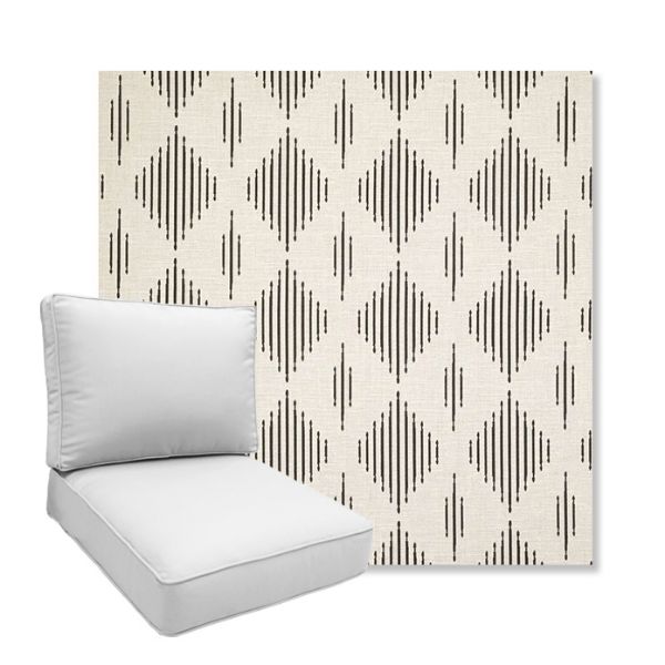 Picture of Spinner Diamond Onyx | Boxed Deep Seating Patio Chair Cushion – Sunbrella© Fabric