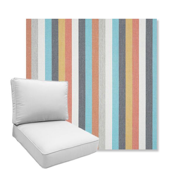 Picture of Surround Sunrise | Boxed Deep Seating Patio Chair Cushion – Sunbrella© Fabric