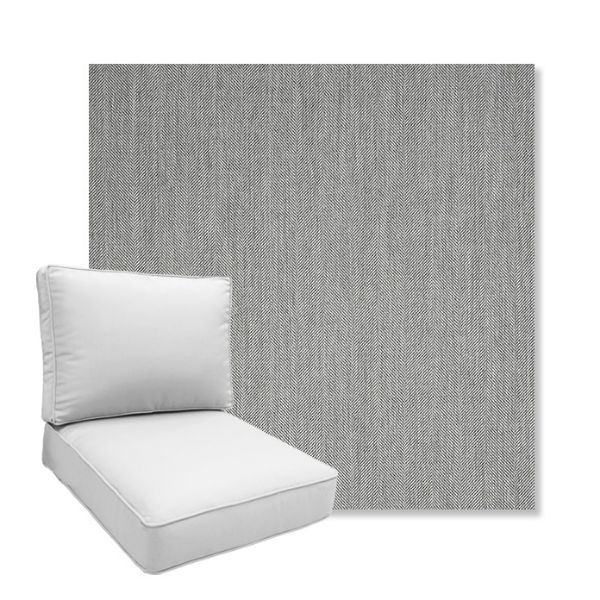 Picture of Switch Silver | Boxed Deep Seating Patio Chair Cushion – Sunbrella© Fabric