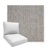 Picture of Tailored Fog | Boxed Deep Seating Patio Chair Cushion – Sunbrella© Fabric