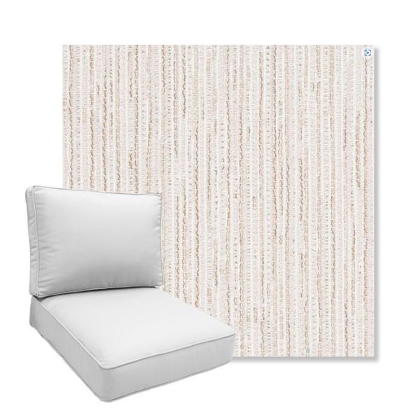 Picture of Tectonic Parchment | Boxed Deep Seating Patio Chair Cushion – Sunbrella© Fabric