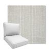 Picture of Ticking Fog | Boxed Deep Seating Patio Chair Cushion – Sunbrella© Fabric