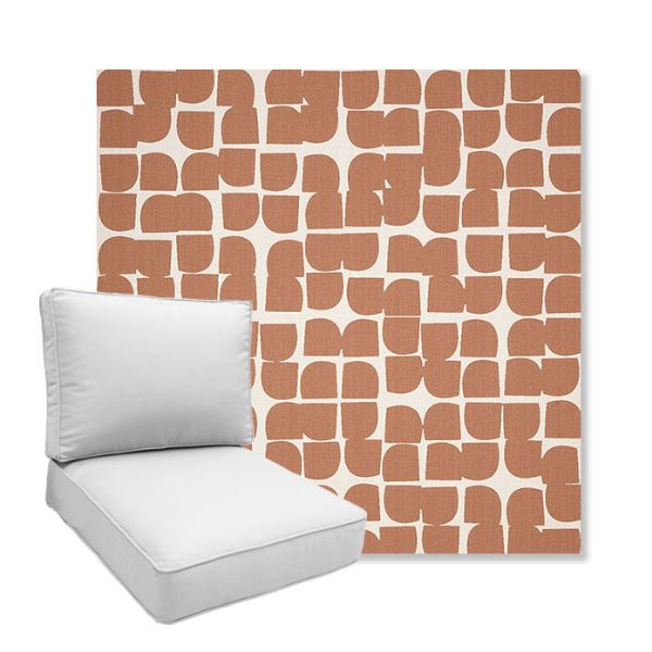 Picture of Toggle Canyon Rose | Boxed Deep Seating Patio Chair Cushion – Sunbrella© Fabric