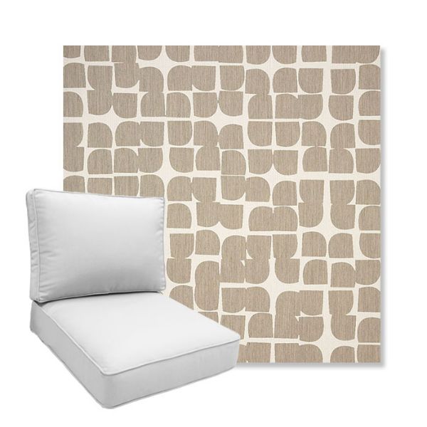 Picture of Toggle Driftwood | Boxed Deep Seating Patio Chair Cushion – Sunbrella© Fabric
