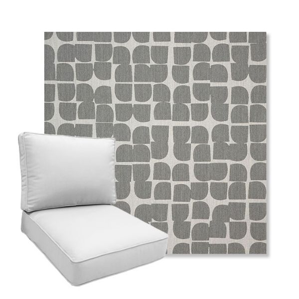 Picture of Toggle Greystone | Boxed Deep Seating Patio Chair Cushion – Sunbrella© Fabric