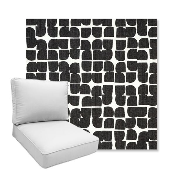 Picture of Toggle Inkblot | Boxed Deep Seating Patio Chair Cushion – Sunbrella© Fabric
