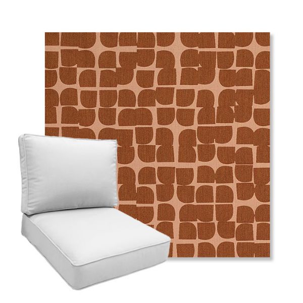 Picture of Toggle Terra Rosa | Boxed Deep Seating Patio Chair Cushion – Sunbrella© Fabric