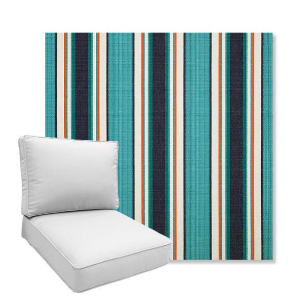 Picture of Token Surfside | Boxed Deep Seating Patio Chair Cushion – Sunbrella© Fabric